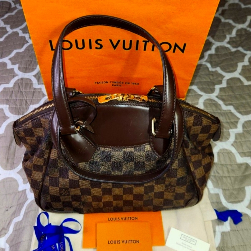 Louis Vuitton Damier Verona Leather Shoulder Bag DATE STAMPED VI4038